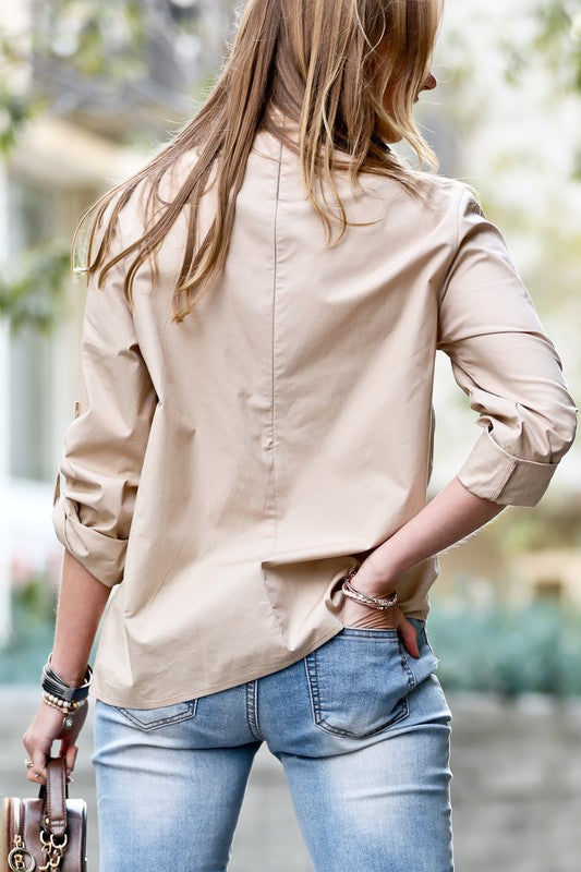 NATALIE BLOUSE - LATTE